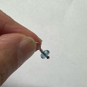 Heather B. Moore Blue Topaz Faceted Rondelle (#2)